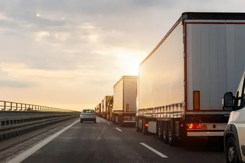 Trucks On Highway