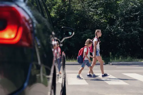 Children Crossing Road