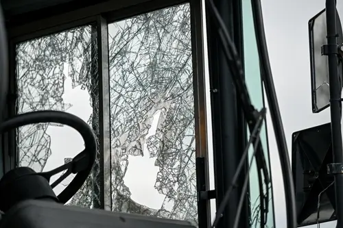 Broken Truck Windshield